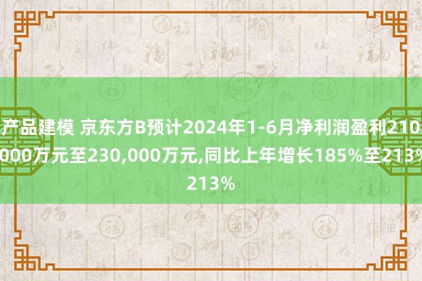 产品建模 京东方B预计2024年1-6月净利润盈利210,000万元至230,000万元,同比上年增长185%至213%